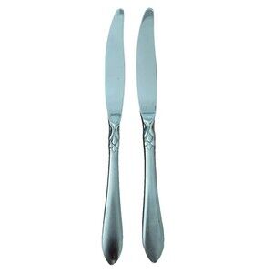 Oneida Jacqueline Frosted Stainless Dinner Knife 9 5/8 in Discontinued Set of 2